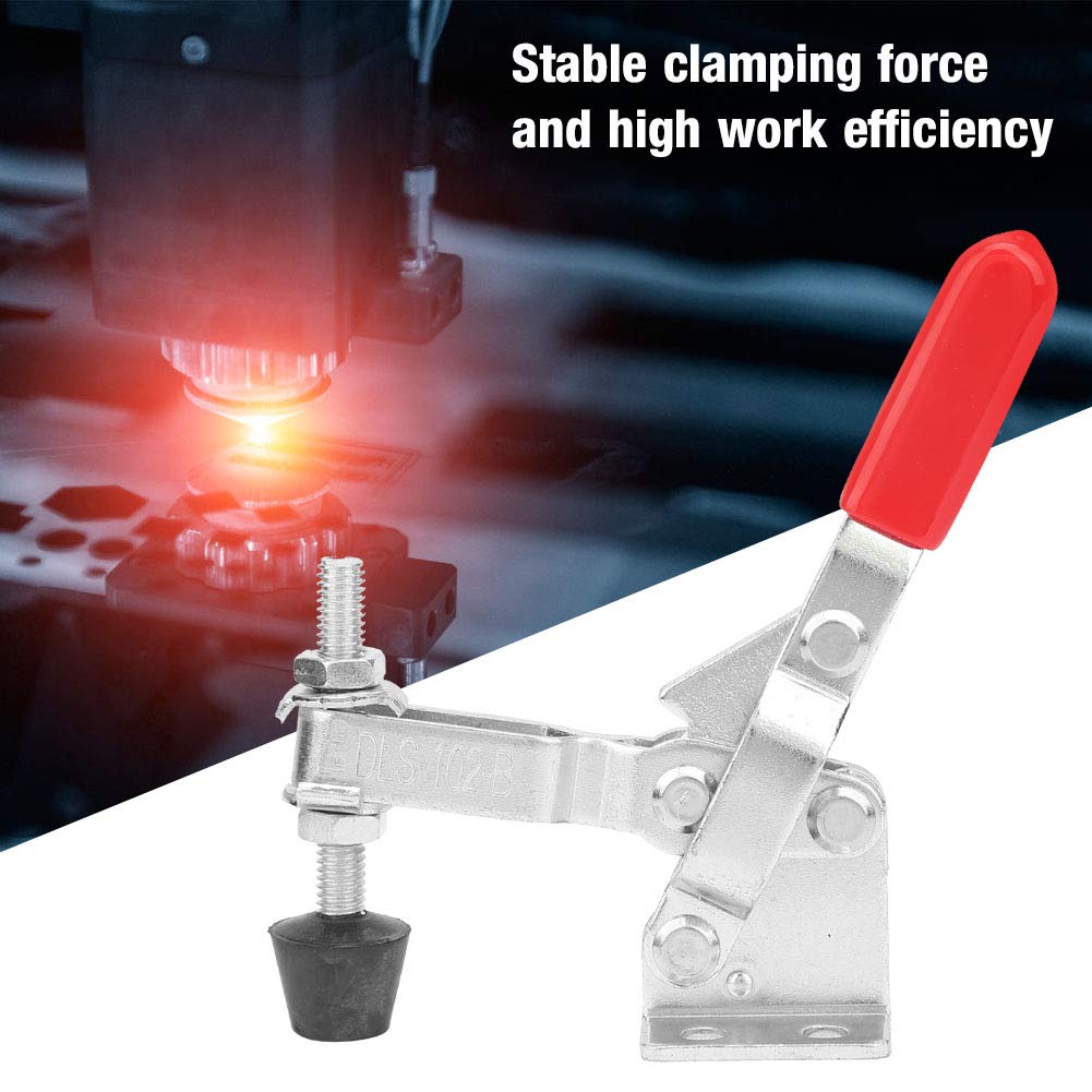EasytoUse Professional Carbon Steel Vertical Handle Quick Toggle Holding Clamp Tool for Machining and Assembly