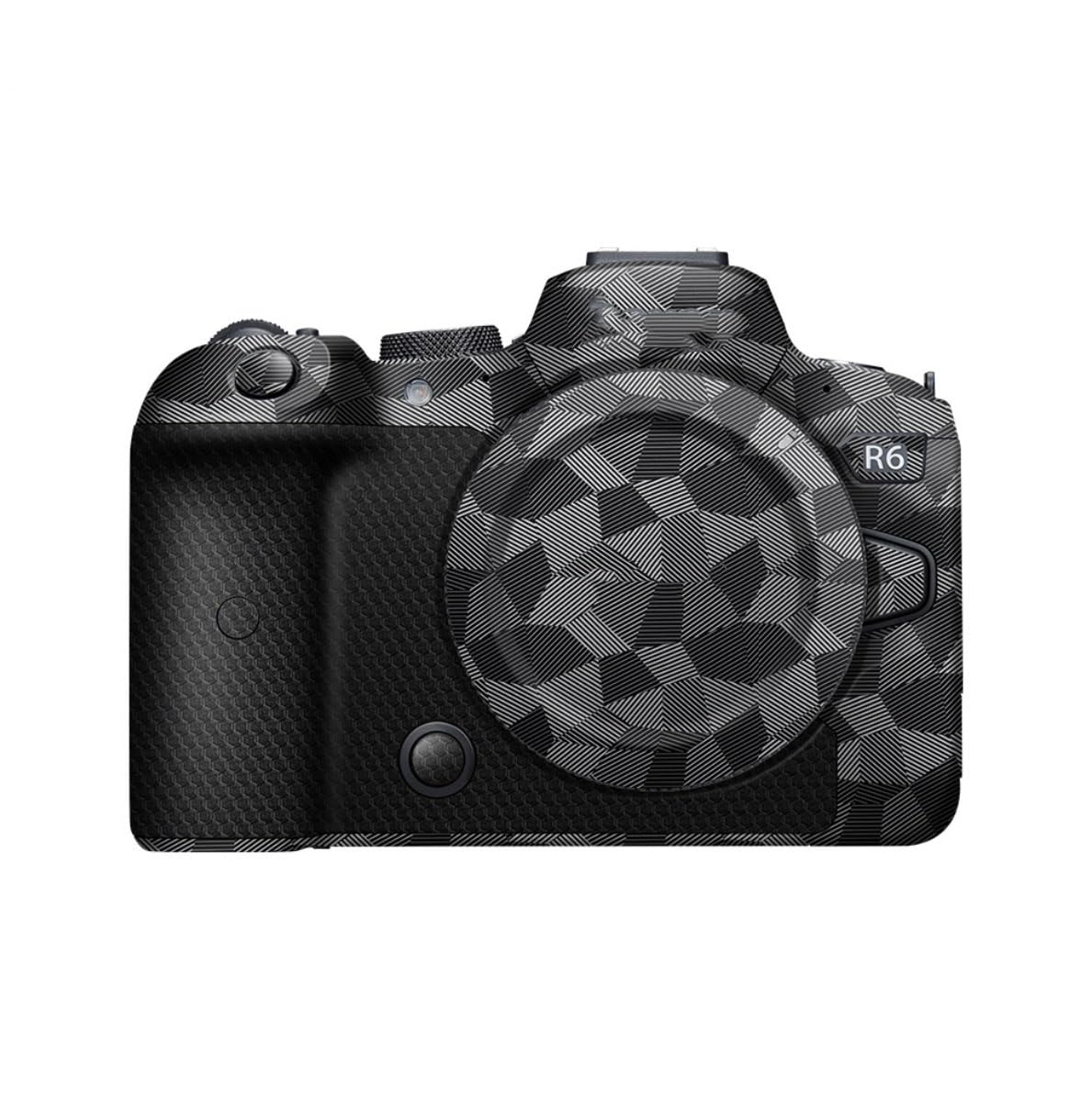 Anti-Scratch Anti-Wear Camera Skin Cover Protector Film for Canon EOS R6 Camera Body Protective Decoration Sticker - Light Gray Geometric
