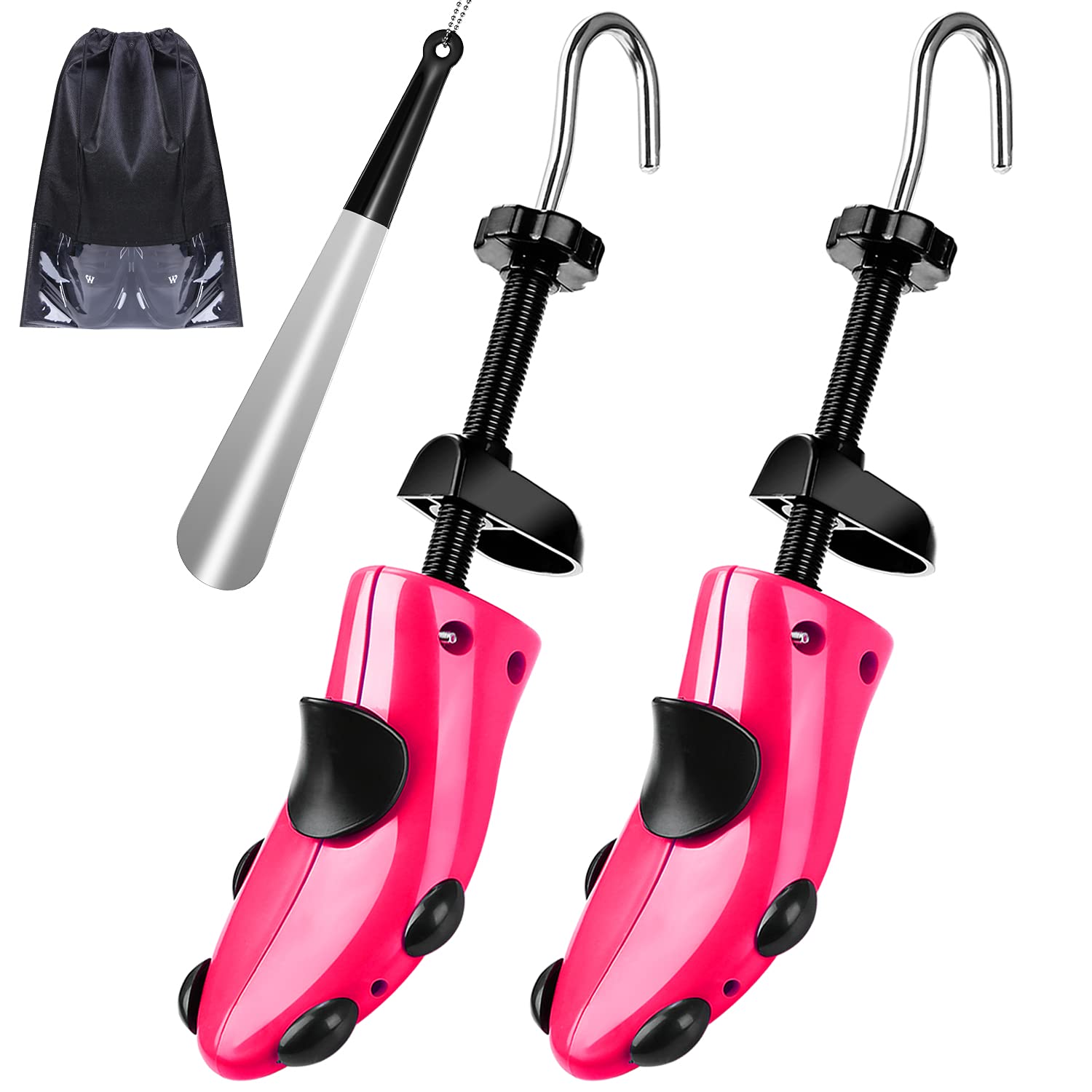 Shoe Stretcher Pair 4-way Shoe Expander Widener Shoe Tree Extender for Wide Feet with Shoe Horn