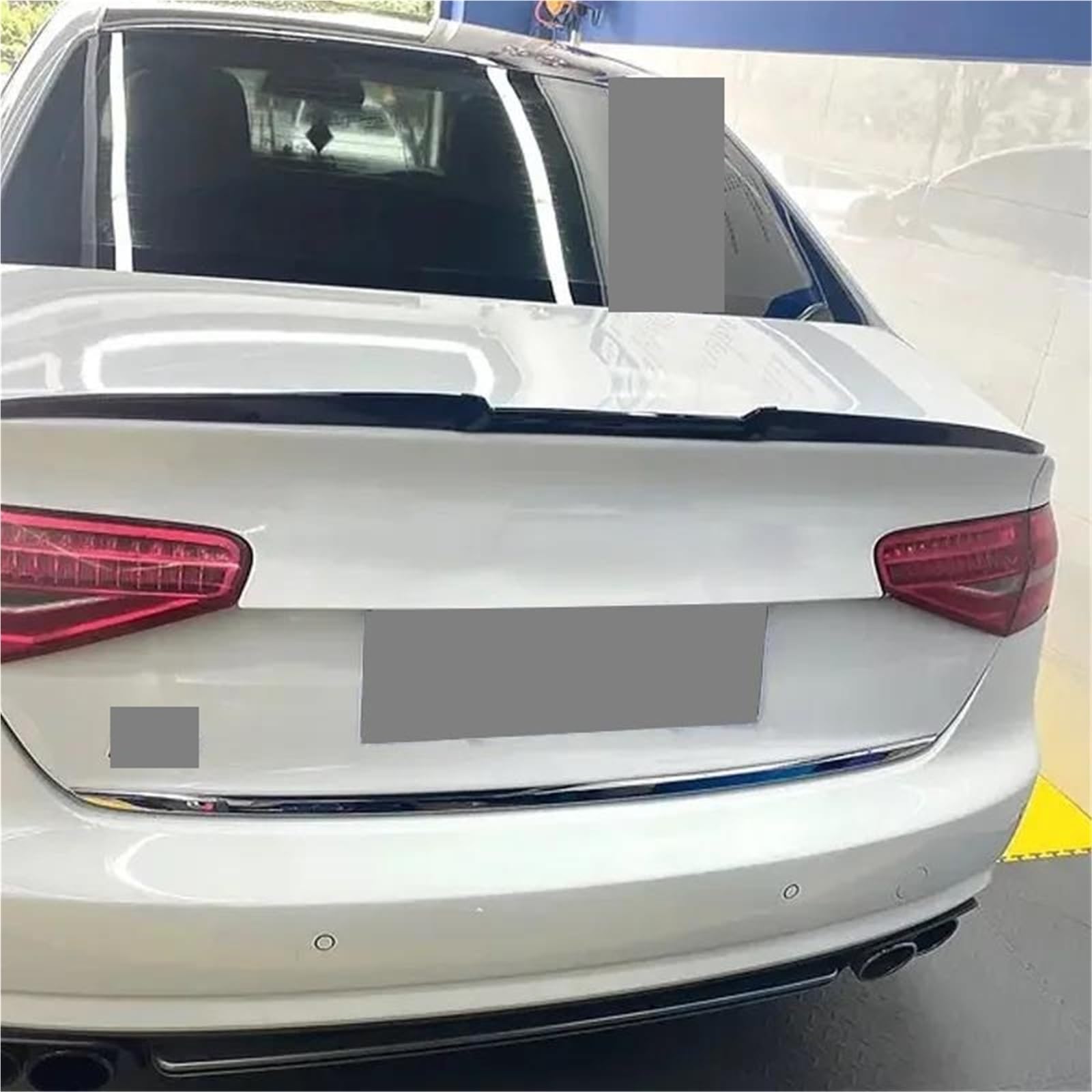 Spoiler Bagagliaio Accessori Per A4 B8 2003-2013 Spoiler Lip | Coperchio alare spoiler bagagliaio posteriore auto lunghezza fai da te 3 pezzi plastica morbida nera opaca(Sty2 Matt Black)