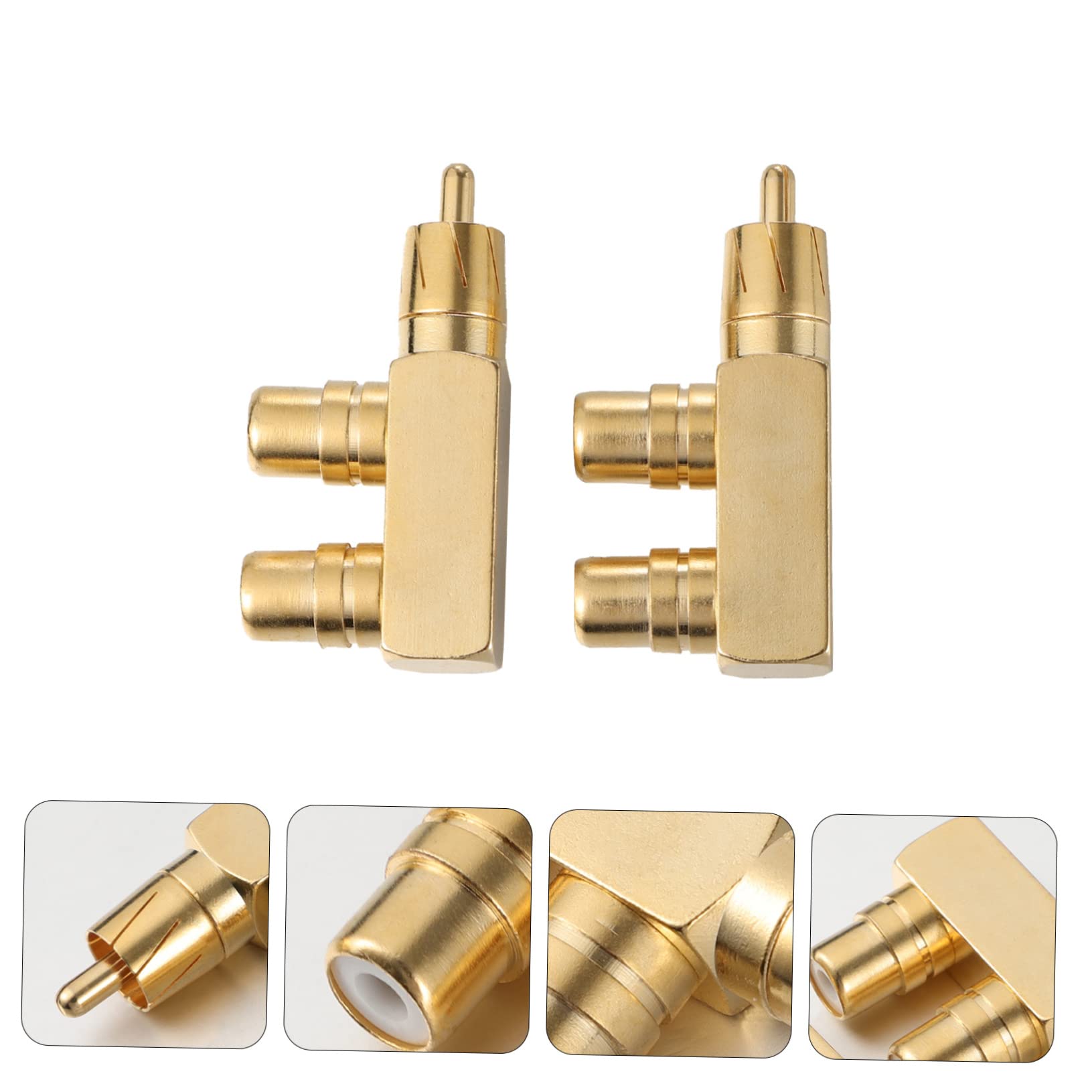 OSALADI 6stücke Audio Splitter Adapter Vergoldeter Kupferstecker Für Tv Verstärker Mixer Kompatibel Mit Vcd DVD Langlebig Und Praktisch Für Professionelle Anwendungen