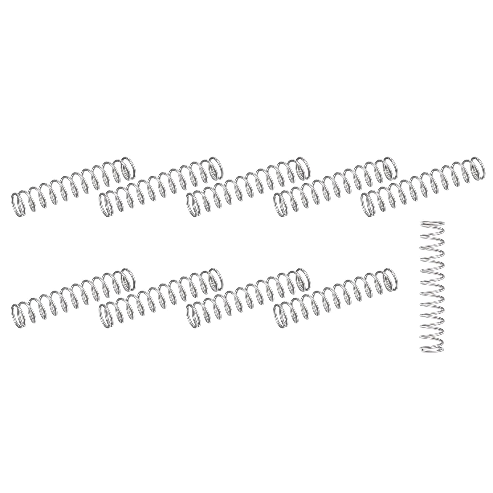 METALLIXITY Compression Springs (0.5x5mm OD,25mm Free Length) 10Pcs,Silver — Amazon image 15