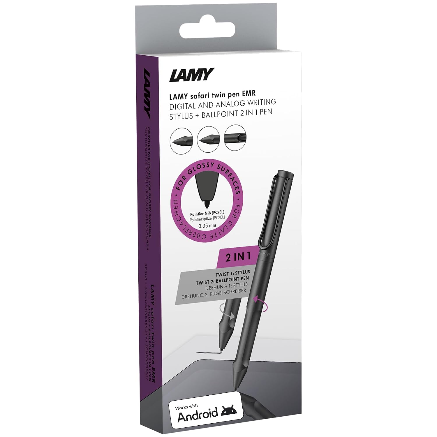 Lamy Safari Twin Pen EMR for Digital and Analog Writing Stylus+Ballpoint 2IN1 Pen, Black - Review, Price and Buying Guide