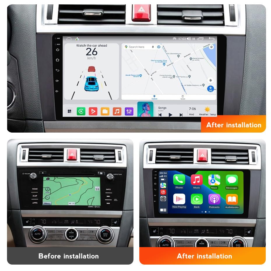 Carplay y Android Auto en esta radio GPS de 9'' para tu Legacy Outback 2015-2018 2