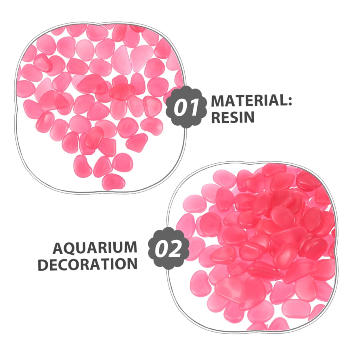 300piezas Piedras Luminosas De Para Decoración De Jardín y Piedras Fluorescentes Brillantes Para Exteriores Patio y Césped