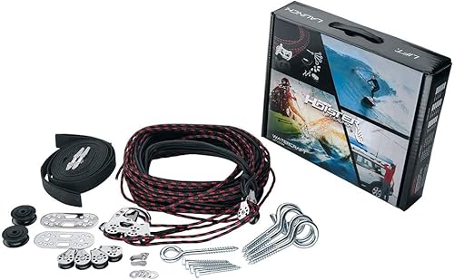 Vista 15 de HARKEN elevador de cajas de carga para almacenamiento en garaje, eleva las cargas de forma uniforme, sistema anticaída seguro, ventaja mecánica