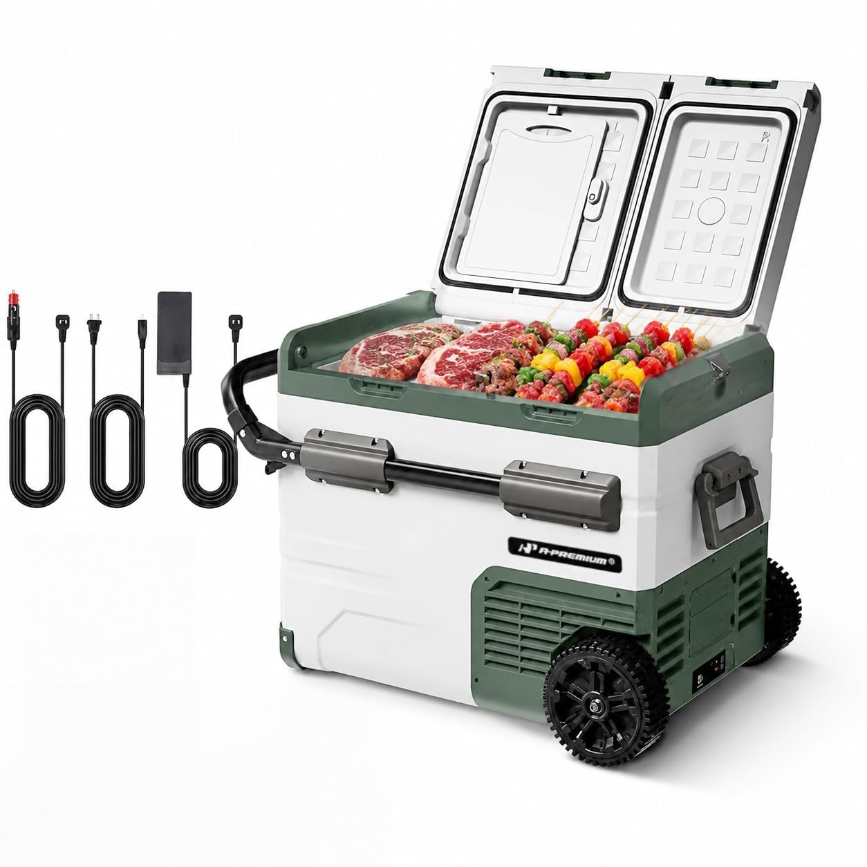 A-Premium 12 Volt Refrigerator 48QT/45.6L Portable Car Fridge Cooler