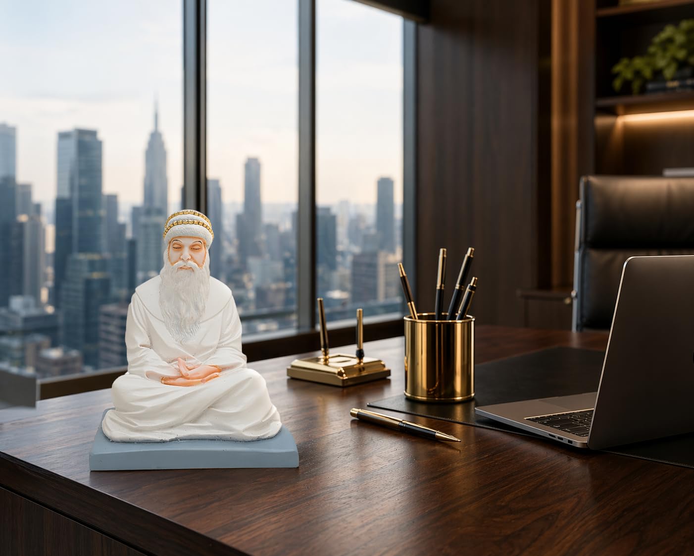 PAPILON Osho Statue for Home & Office | 6 Inch Handmade Spiritual Idol Showpiece for Puja, Vastu, Mandir & Decoration | Auspicious Gift for Blessings, Health, Wealth & Happiness 2