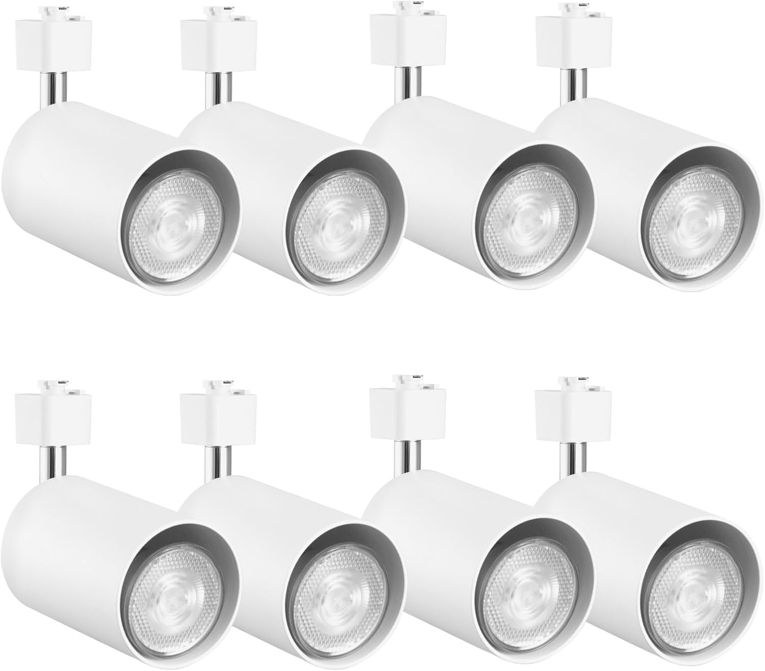 KING SHA J Type Linear Track Lighting PAR 20 / R 20 Medium Heads,White,Bulb not included,8-pack