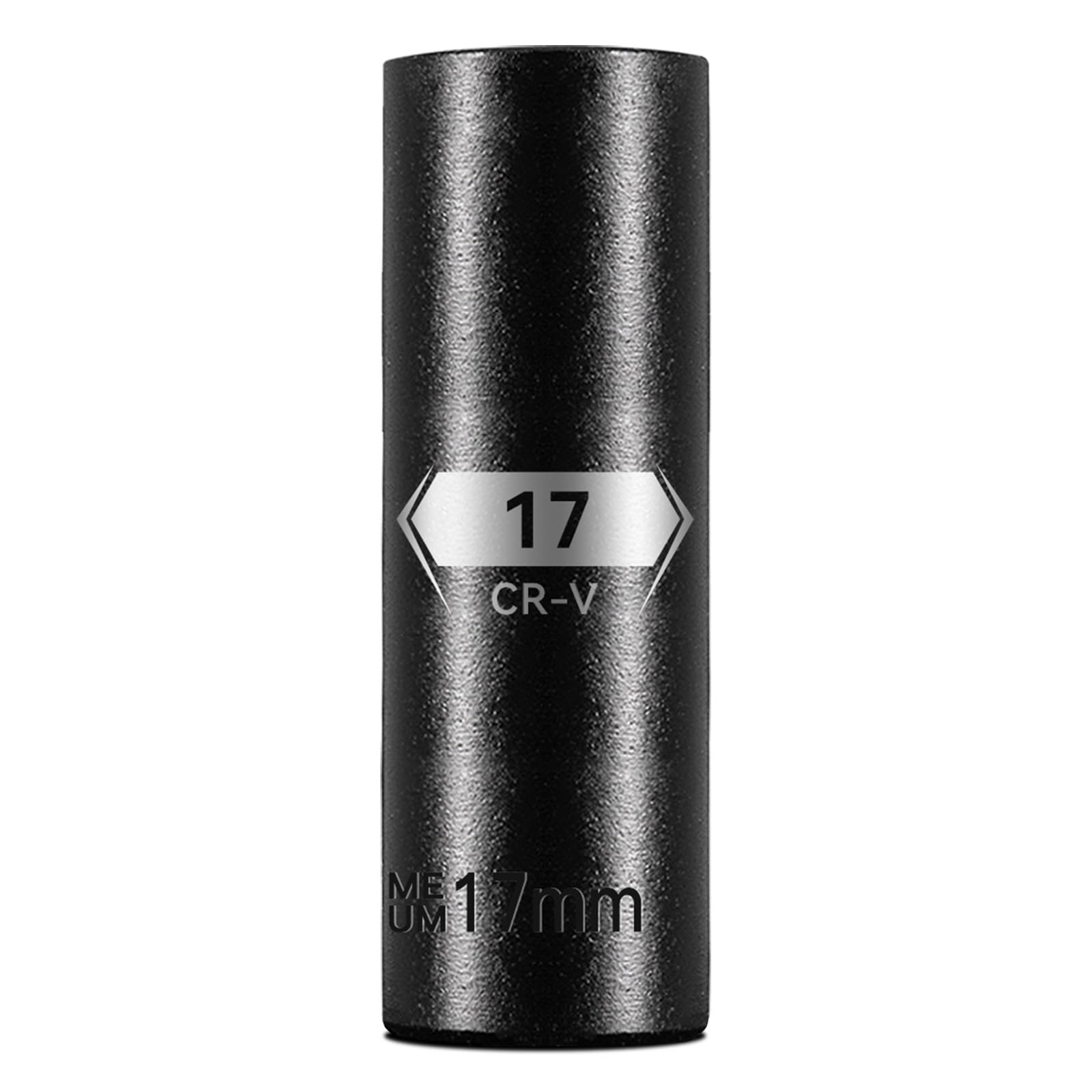 1/2 Inch Drive 6-Point Deep Socket, 17mm Deep Impact Socket, CR-V Steel