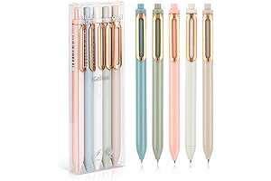 Nusiyn Essential Speckle Gel Pens 5-Pack, Quick Dry Black Ink, Fine Point