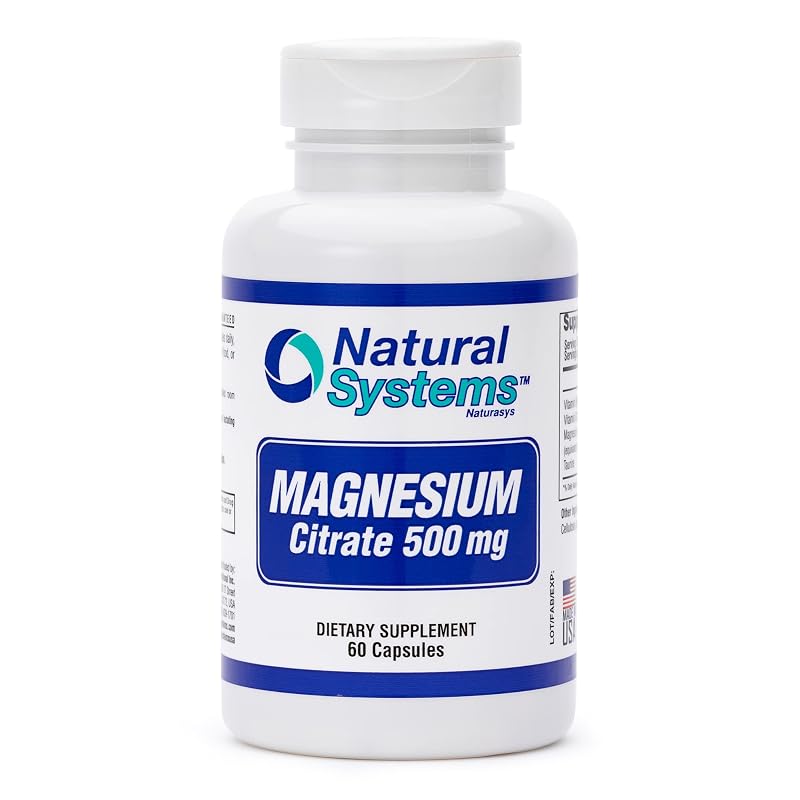 Natural Systems Naturasys Suplemento de Citrato de Magnésio 500 mg 60 cápsulas
