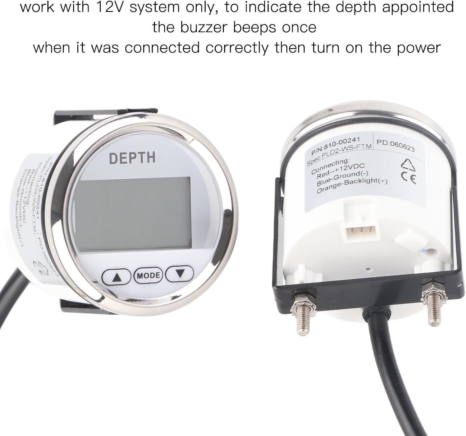 Depth Sounder WaterproofDepth Finder for Yachts Boats