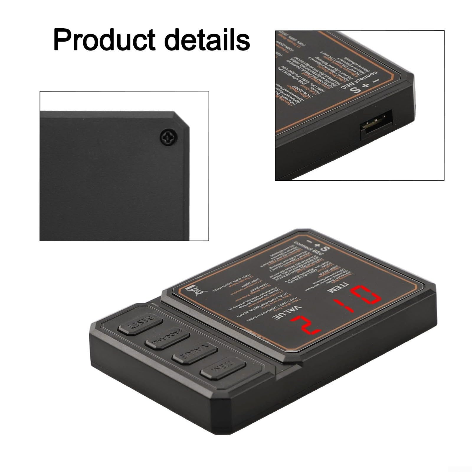 ESC Scheda di Programmazione per 10 RC Auto Brushless ESC 45A 60A, Programmatore Digitale con Display a LED, Freno Regolabile per, Compatibile con