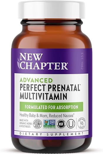 New Chapter Perfect Prenatal Vitamins, 96ct, Organic Prenatal Vitamins, Non-GMO Ingredients for...