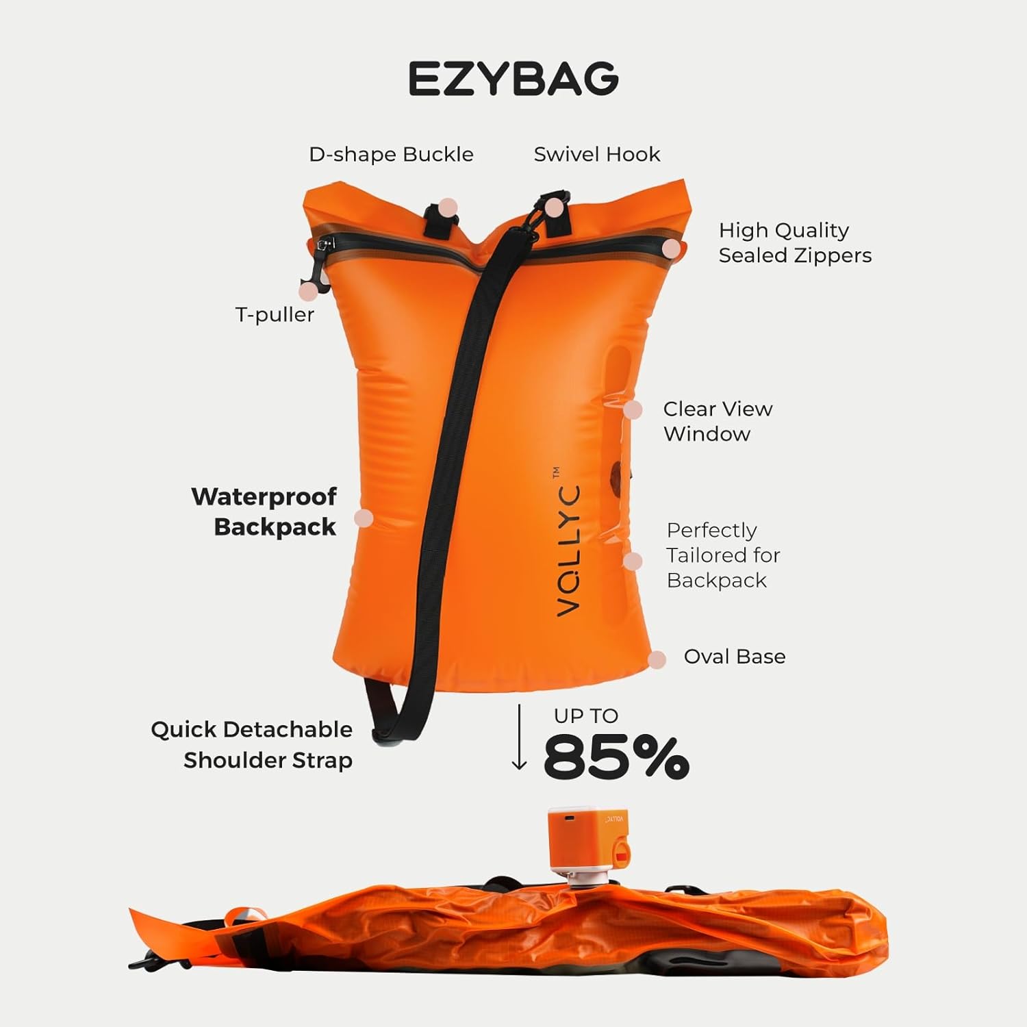 25L Waterproof Travel Vacuum Bags, Tear-Resistant Design,Lightweight Compression Storage, Durable Vacuum Seal Bags for Clothing Travel Luggage, Camping, Hiking & Road Trips