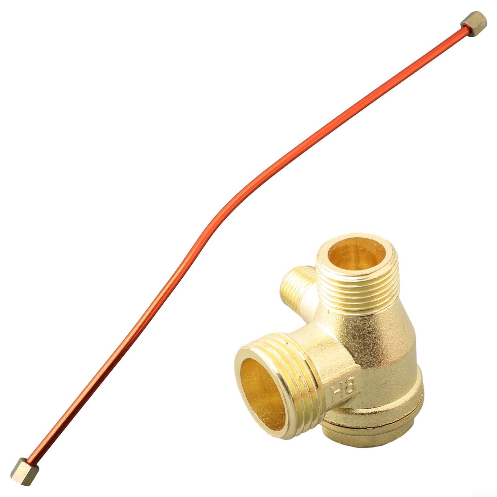 Tubo di scarico 400 mm valvola di ritegno lega di zinco compressore d'aria set 2 pezzi