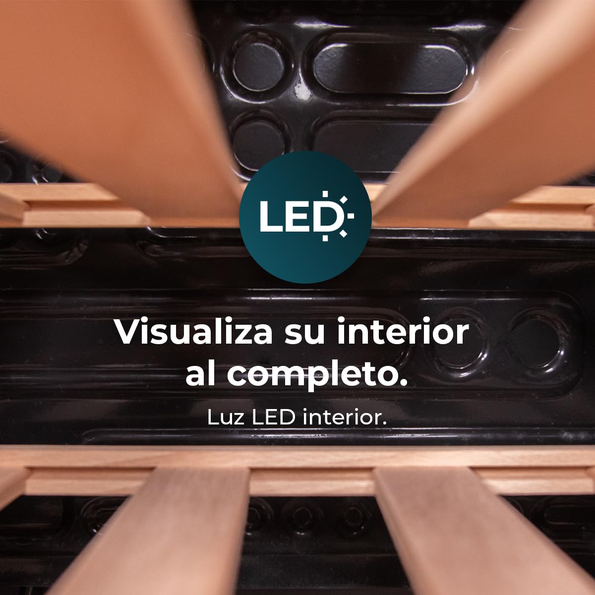 Cecotec Cantinetta Vino Bolero GrandSommelier 4850 Black Compressor. 49 Bottiglie, Silenziosa 42dB, Temperatura 4-18ºC, Pannello Touch, LED Interno, Eco-Friendly, Design Elegante e Moderno