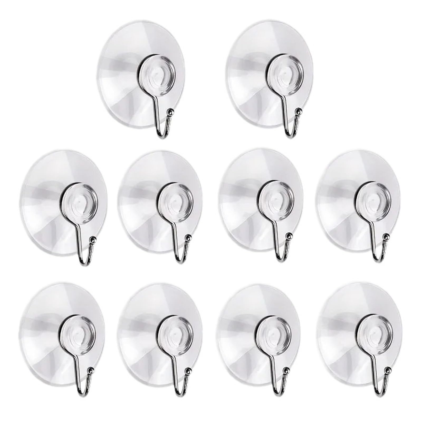 NKTFKQZJZ 10 Pack Clear Vacuum Suction Hooks for Clothes Towels Keys Home Storage