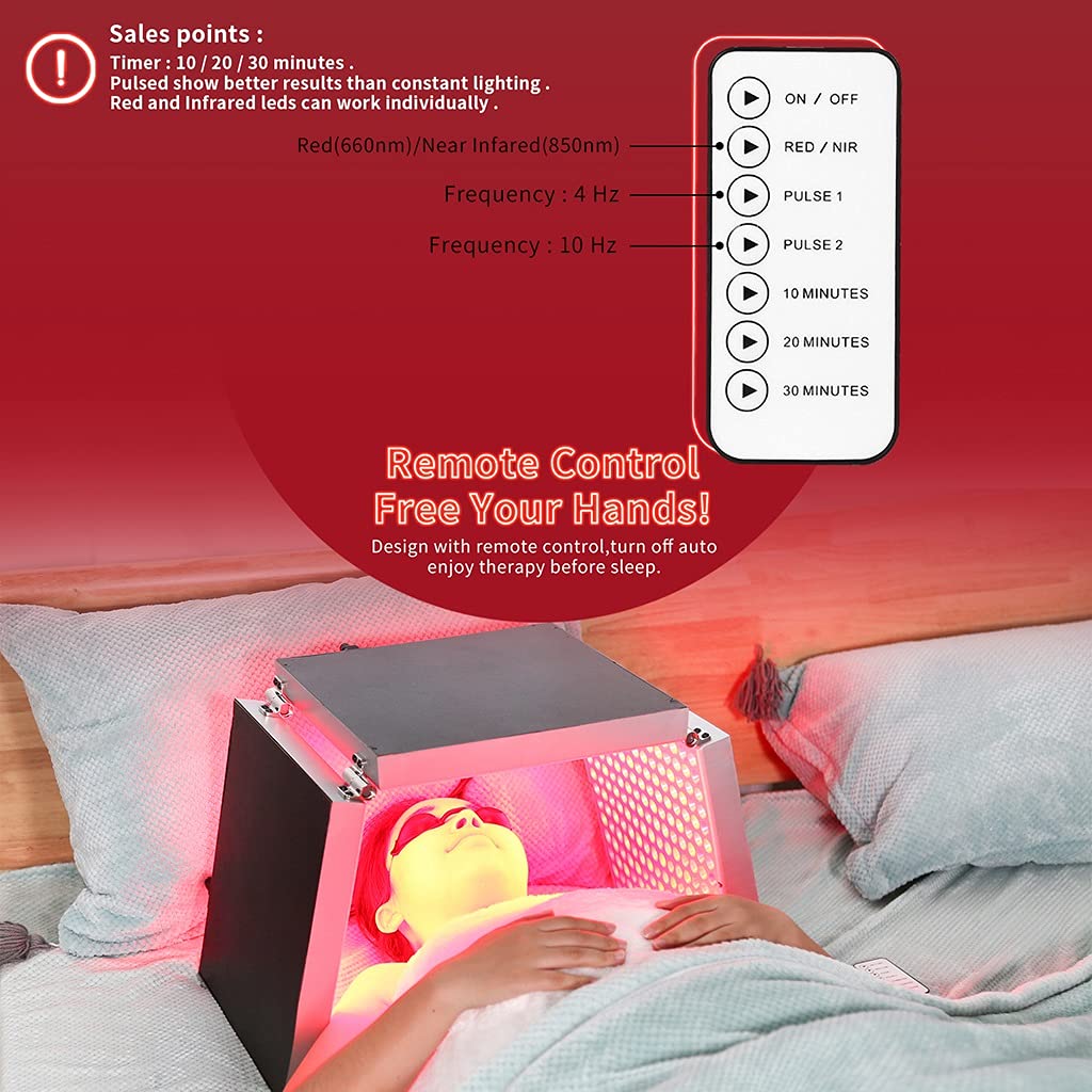 Dispositivo de Terapia de Luz Roja Plegable,Deep Red 660nm e Infrarrojo Cercano 850nm,Panel de Terapia LED Deformable de 135W,para Aliviar el Dolor,Antienvejecimiento de la Piel
