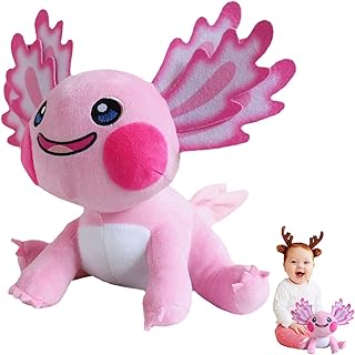 Boneca Almofada de Pelúcia Axolotl - Boneca de pelúcia de pelúcia de pelúcia de axolotl axolotl fofo macio - Brinquedo fofo fofo para meninos e meninas, presente para aniversários de Natal Pengzi