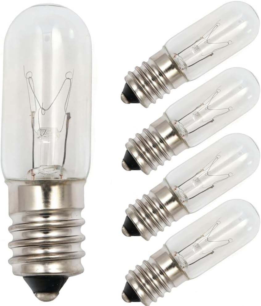 15W E14 Scentsy Mini Wax Warmer Light Bulb 230V, Small Edison Screw Scentsy Light Bulbs Warm White 2700K Dimmable, Salt Lamp Bulbs, Pygmy Bulb for Scentsy Plugin Mini Warmers (5-Pack).