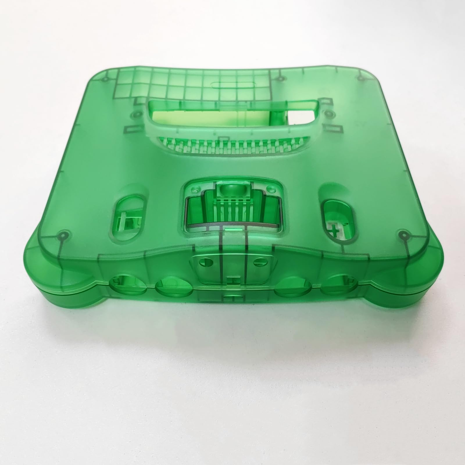 Hzxkqmil Coque de rechange complète pour console de jeux vidéo rétro N64 | Coque translucide accessoires de réparation avec tournevis pour console de jeu N64 Cyan transparent