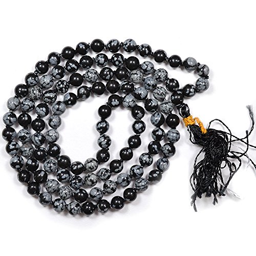 Image of Reiki Crystal Products Natural Reiki Feng-Shui Mala Necklace 6 mm Crystal Stone 108 Bead Jaap Mala for Men and Women