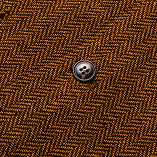 Men's Herringbone Tweed Suit Vest Vintage Button Down V Neck Blazer Formal Wool Blend Waistcoat for Groomsman3