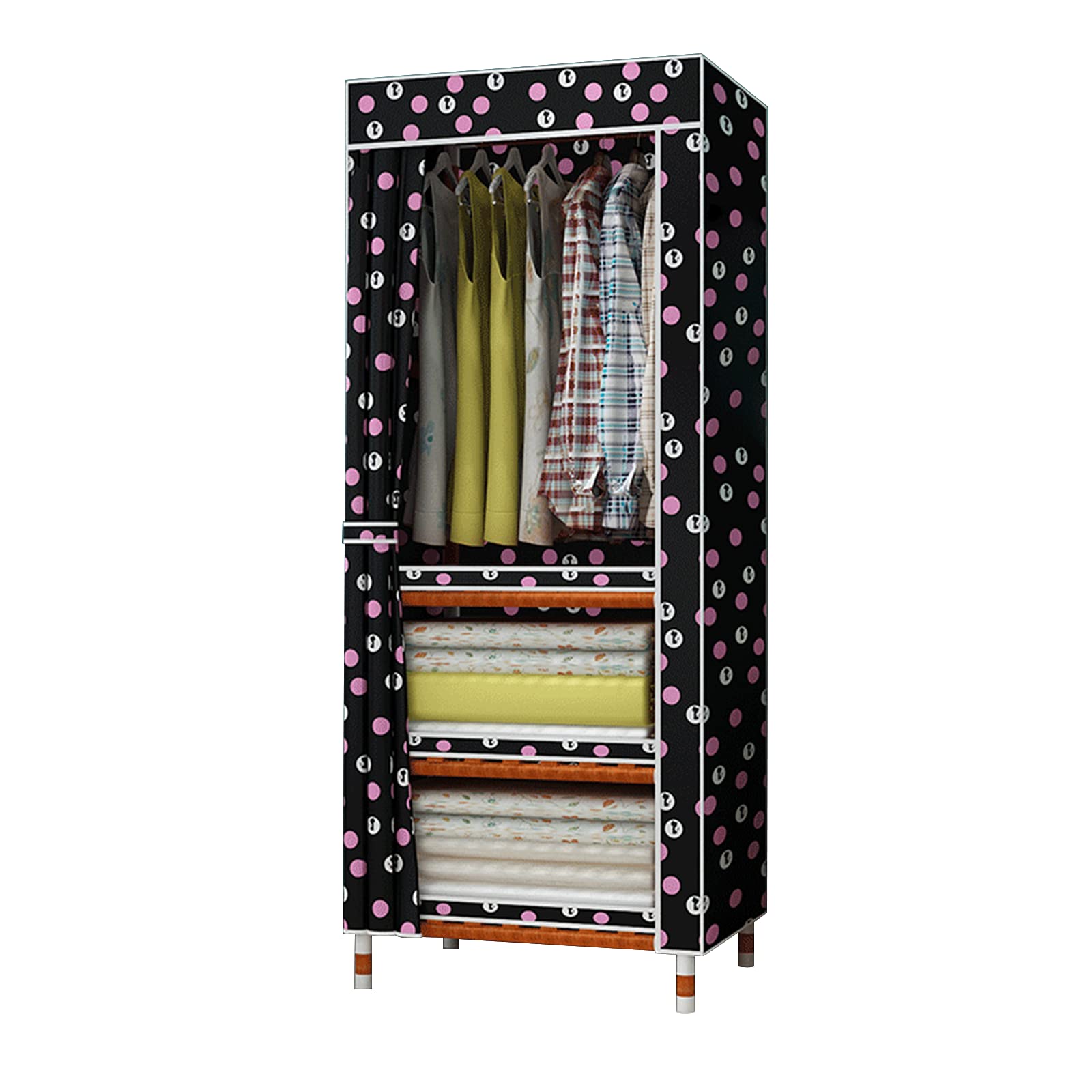 Organizador de almacenamiento portátil y armario simple de tela para ropa