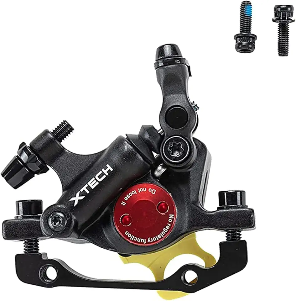 BUCKLOS Pinças de freio a disco hidráulico de tração de linha Zoom HB-100 MTB dianteiro + traseiro, freios a disco hidráulicos para mountain bike de liga de alumínio com adaptador de pinça universal