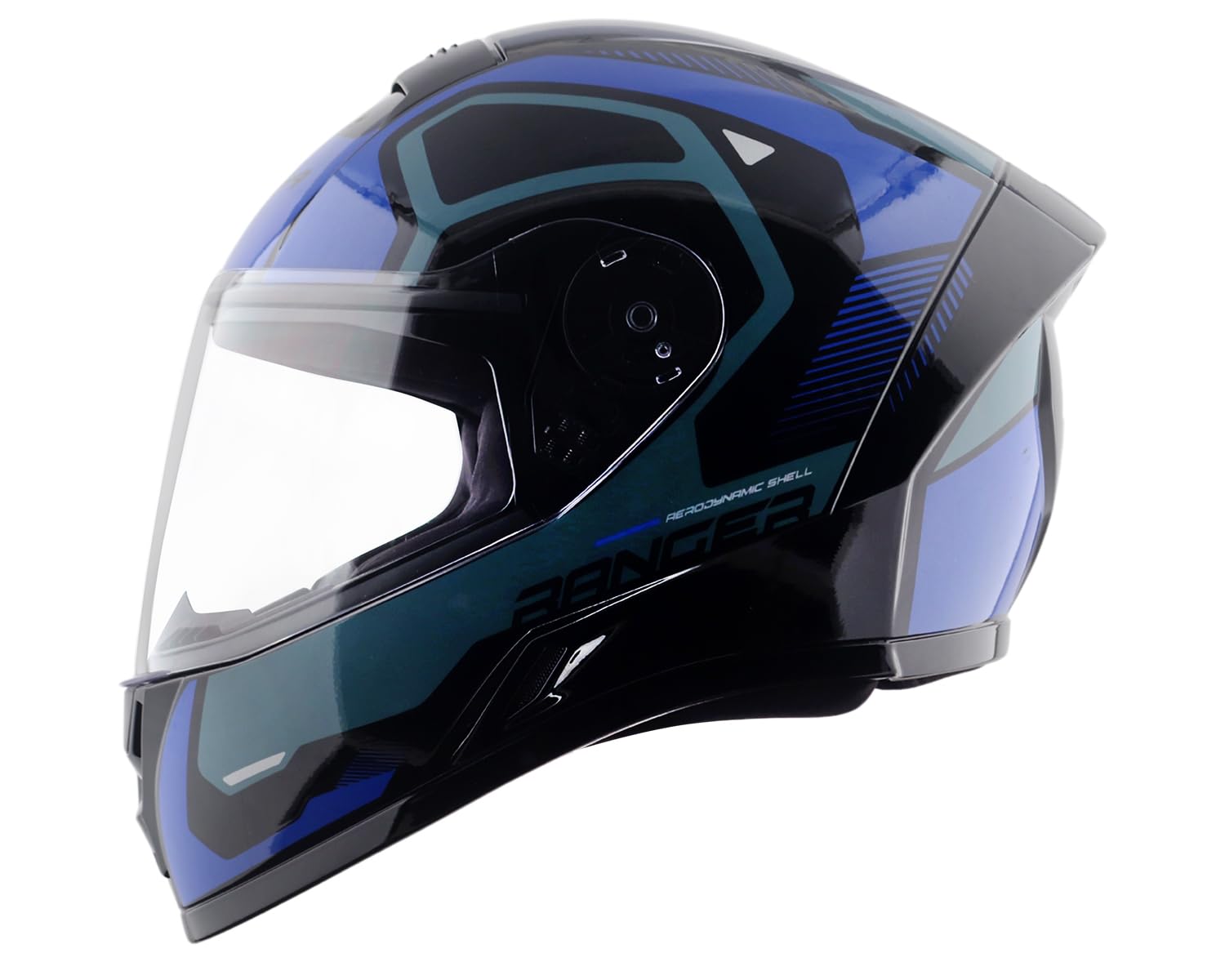 VEGA Ranger DX Crew Full Face Helmet Black Blue - Image 1