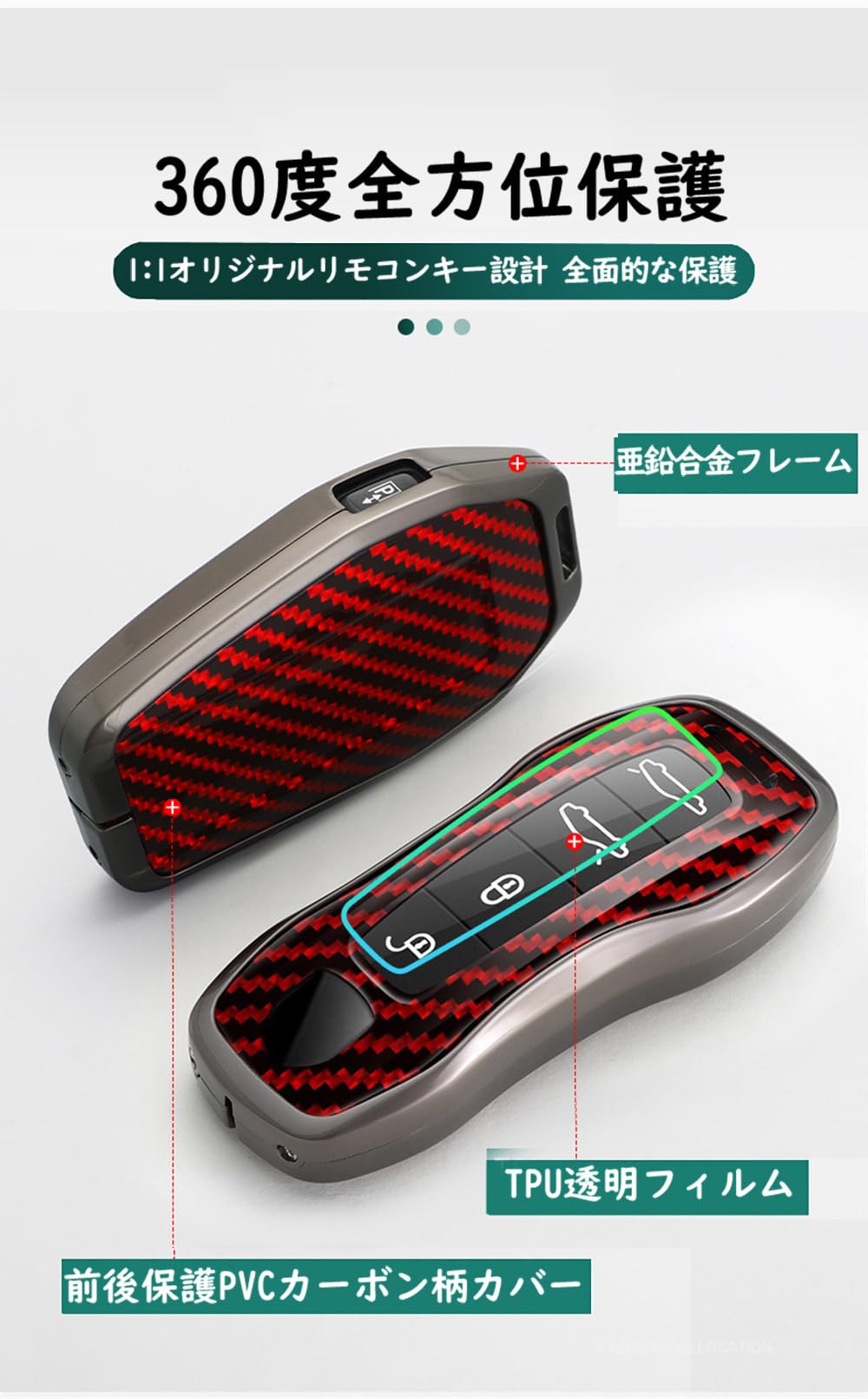 Amazon.co.jp: ポルシェ専用 スマート キーケース キーカバー