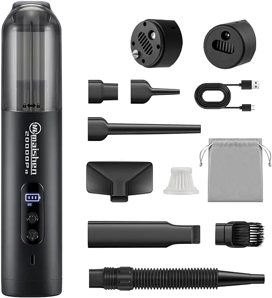 maishen Handheld Cordless Car Vacuum, 5 in 1 Portable Mini Cordless Vacuum Cleaner 20000PA High Power for Car,Home, Pet Hair,Carpet