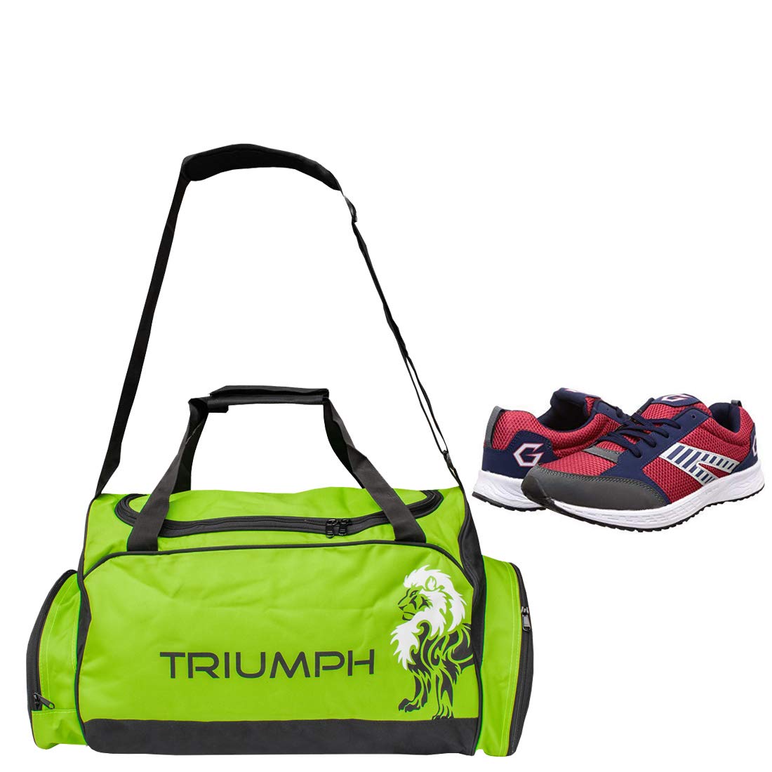 Nx-2 Red/Blue Size-7 with Triumph Gym Bag Track-1 Kb-3000 Parrot/Black-image-8