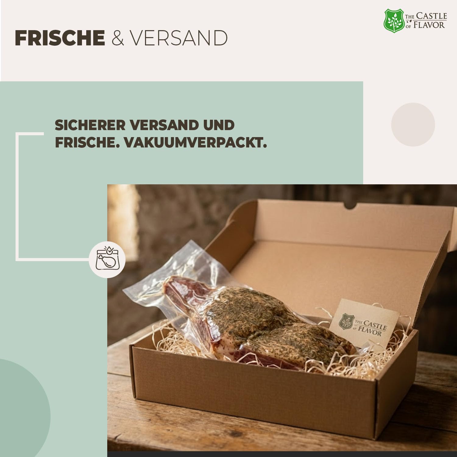 Geräucherter Speck – traditionell geräuchert und mit Kräutern verfeinert- Wurstwaren 400g - Trockenwurst - Rohwurst - Dauerwurst am Stück - Trockenfleisch - getrocknete Wurst Snack
