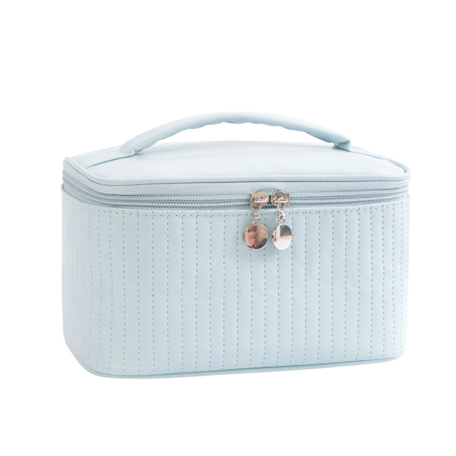 Maxtonser Fashionable Large Capacity PU Makeup Bags Travel Toiletry Cosmetic Bag Multifunctional Storage with Handle