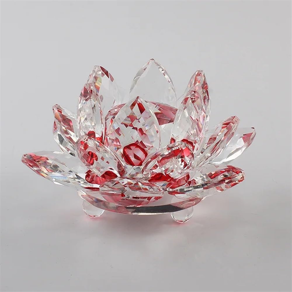 Quartz Crystal Crafts Glass Ornaments Home Party Witchcraft Decoration Gifts Souvenirs (Color : Red) Gemstone Stone