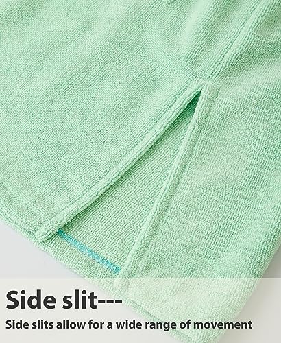 Image of MissShorthair Hooded Towel Robe for Kid, Zipper Beach Cover Up, Swim Changing Robe for Boy, Girls Bath Towelling Poncho