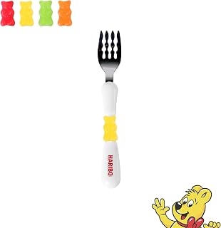 HARIBO Goldbear Fork - Kids & Toddlers Stainless Steel Flatware with HARIBO Goldbear Figure Handle, Kids Eating Utensils for 4 years + Child, BPA Free Silverware for Kids (Yellow)