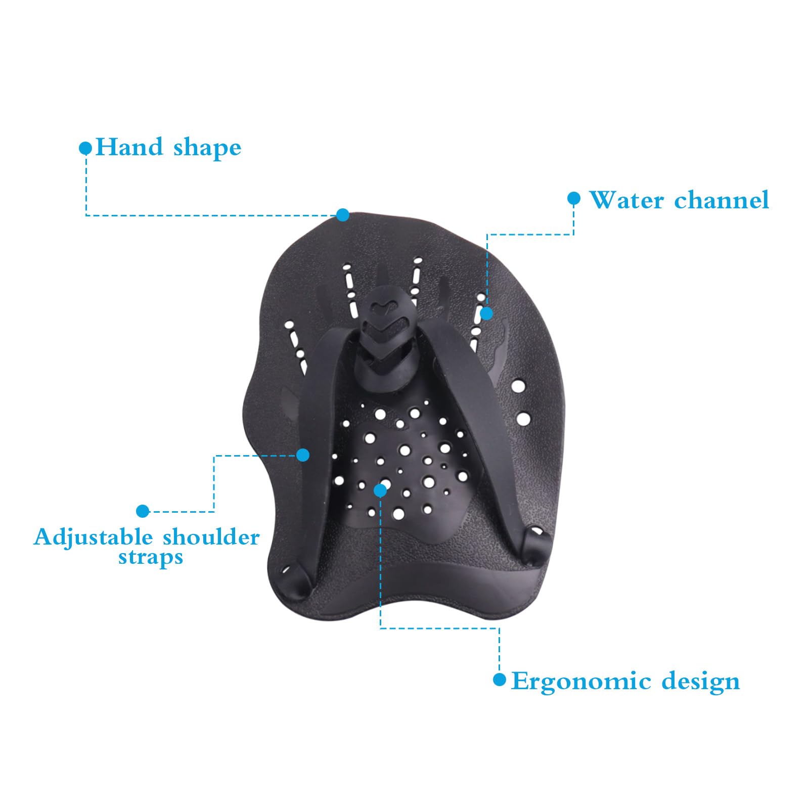 Palette Nuoto, Hand Paddle, Pagaia Manuale da Nuoto, Pinne per Mani Professionale, Accessori Piscina, Palette Professionale Accessori per Esercizio in Piscina per Adulti Unisex