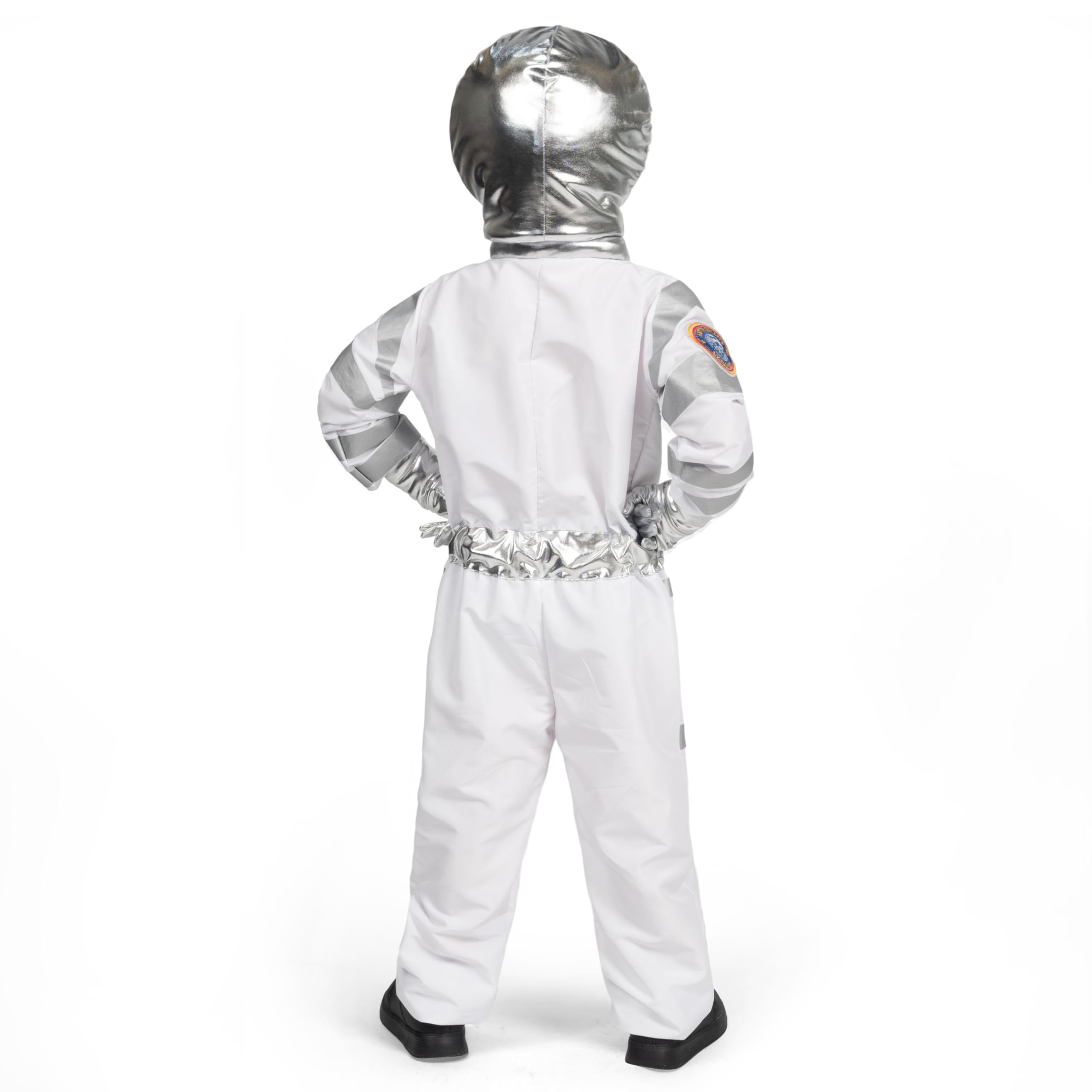 Spooktacular Creations Niebieski kostium astronauty z kaskiem dla dzieci, kombinezon kosmiczny, kostium astronauty NASA dla chłopców i dziewczynek, pretend Role Play Dress Up