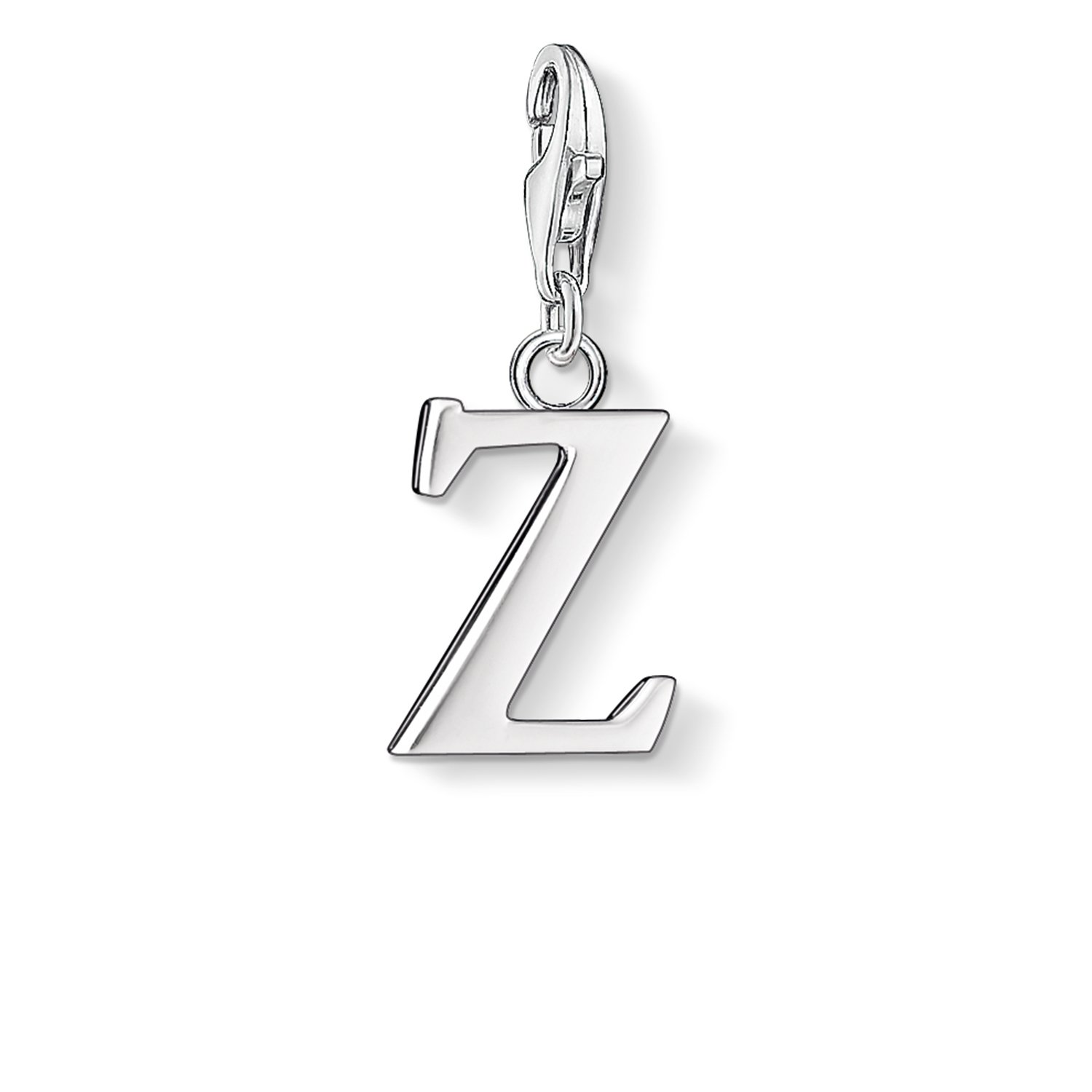 Thomas Sabo Women Charm Pendant Letter A-Z Charm Club Silver 925 Sterling Silver, Letter Z