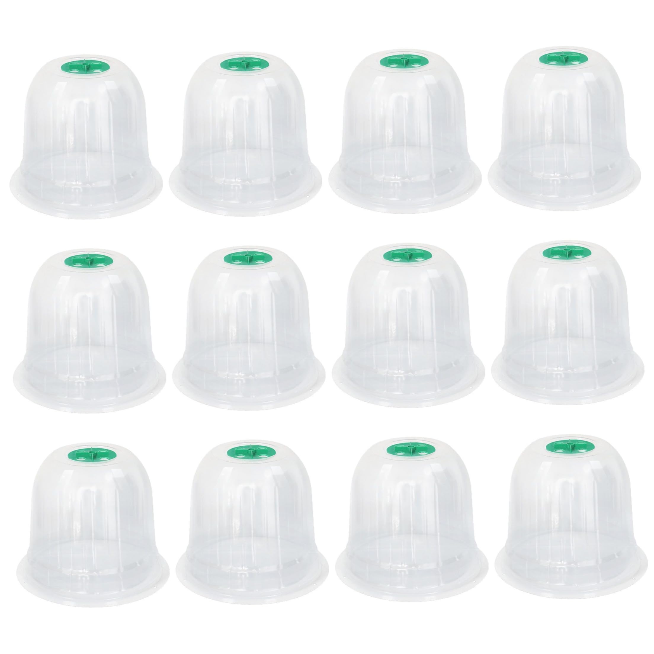Cloche à Salade, Cloche de Potager, Cloches de Potager 12 pièces-Cloches à Salade en PVC réutilisables avec évent réglable, Transparentes