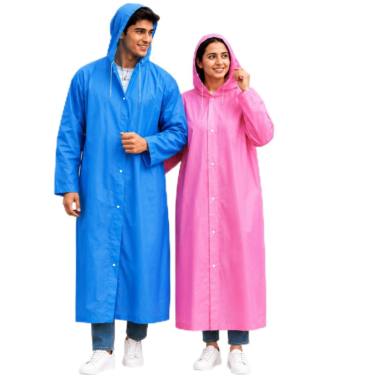EVA Raincoat with Hood for Men & Women, Unisex Free Size-picture-36