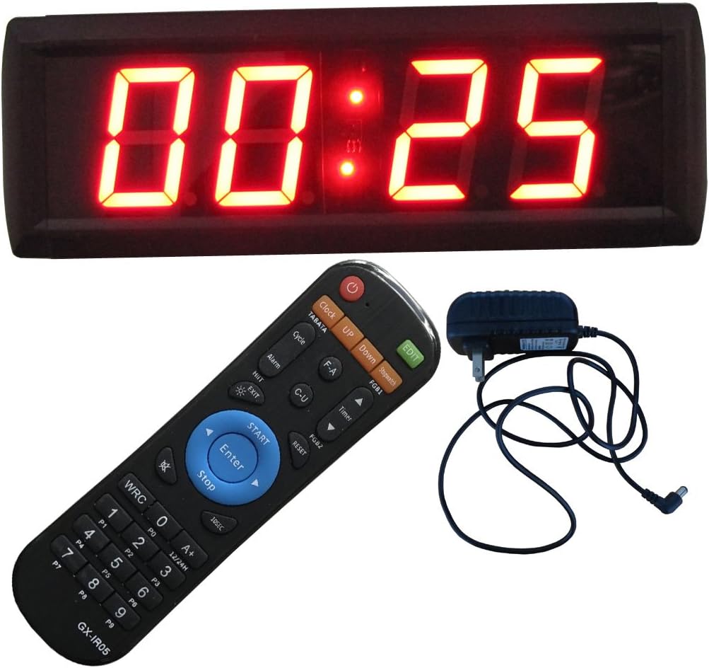 2.3" Countdown Timer with Real Time Clock LED Digital Wall Clock Brightness Adjustment