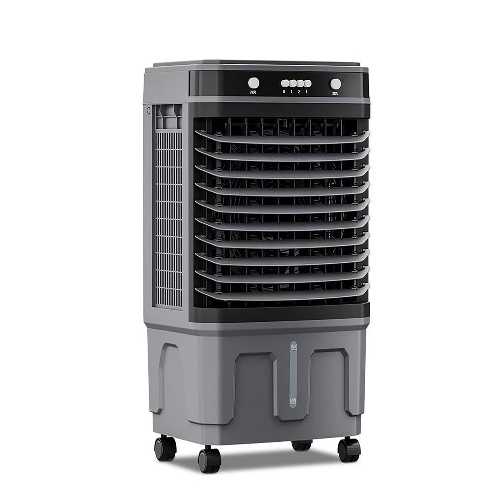 LRZPTDYU 80W Evaporative Air Cooler, 3-Speed Swamp Cooler with 120° Oscillation, Large Water Tank & Knob Control for Indoor & Outdoor Use