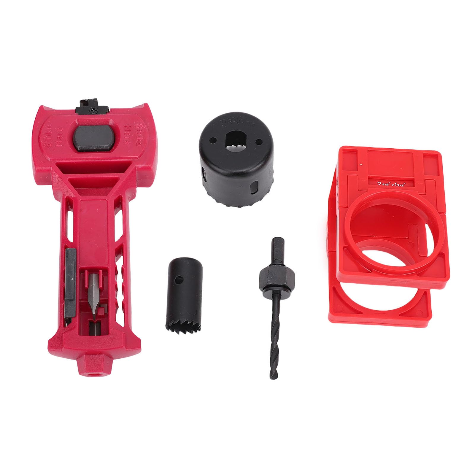 Kit d'installation de loquet pour portes en bois évitant les perçages décentrés et ratés