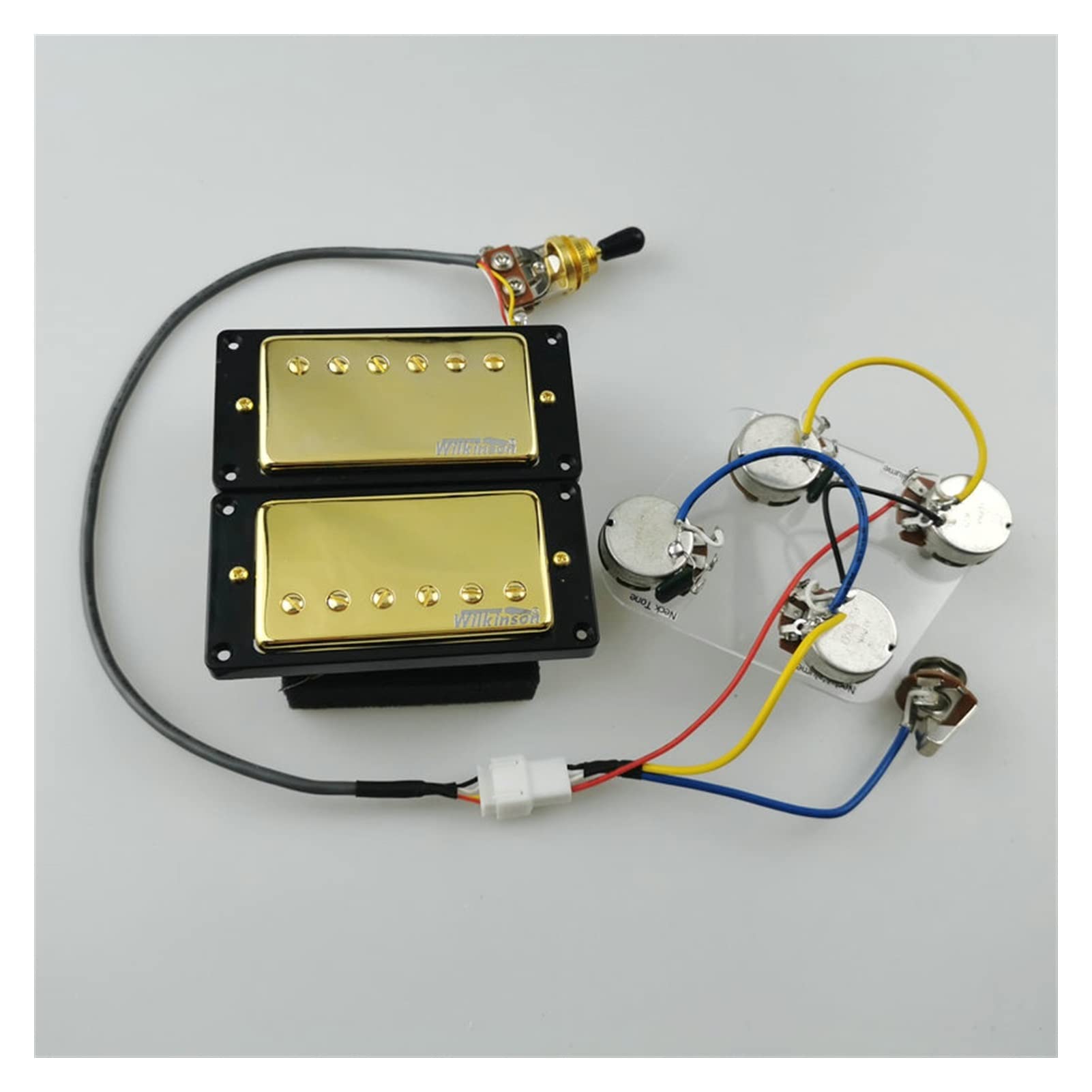 Humbuckers Pickups Ainico5 Humbucker 4C Pickups De Guitarra Eléctrica con Arnés De Alambre para LP Guitarra (Color : 07)