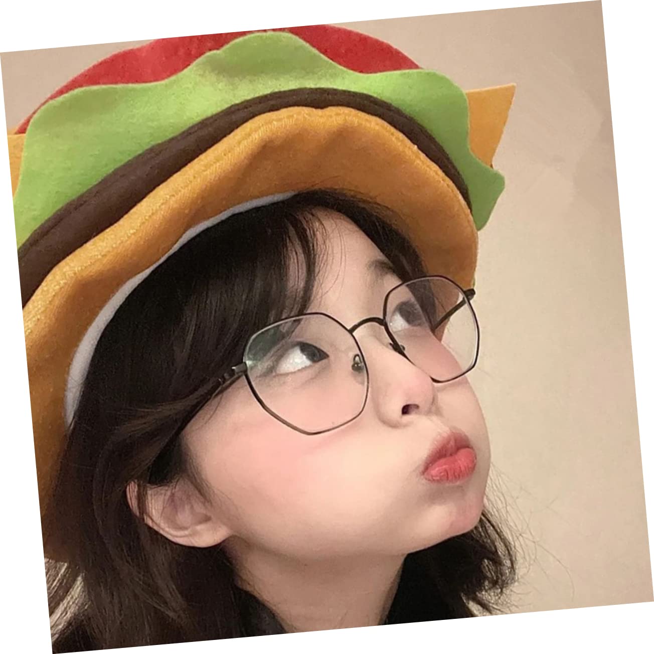 4piezas Sombrero De Hamburguesa Decorativo Para Fiestas y Halloween Gorro Ligero De Comida Rápida Accesorio Divertido Para Fotos y Disfraces Diseño Cómodo y Adecuado